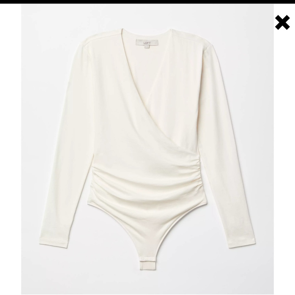 LOFT Cream Women's Bodysuit Top XS